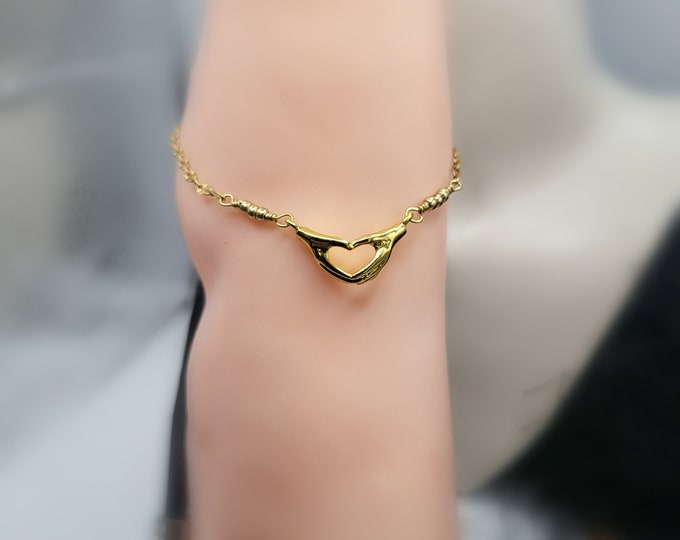 Heart Hands, I love you anklet, Everyday Anklet, Hotwife Vixen Anklet