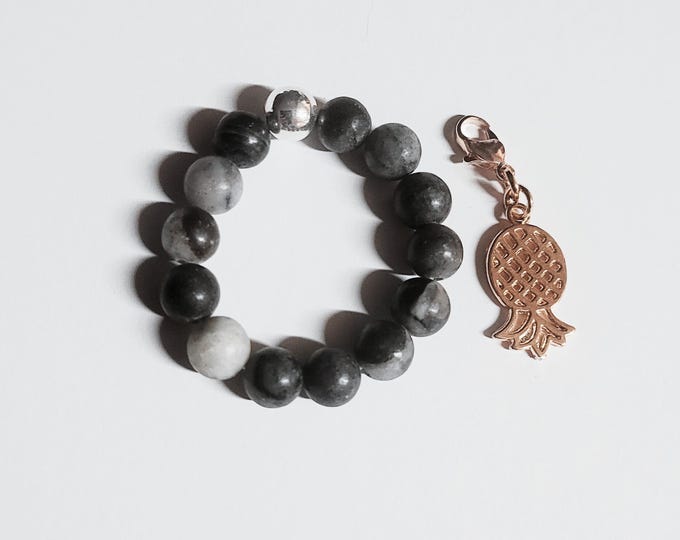 Black Network Agate Crystal Cock|Penis Ring – Handcrafted, Custom Size, Genuine Stone Beads, Energy Jewelry for Men