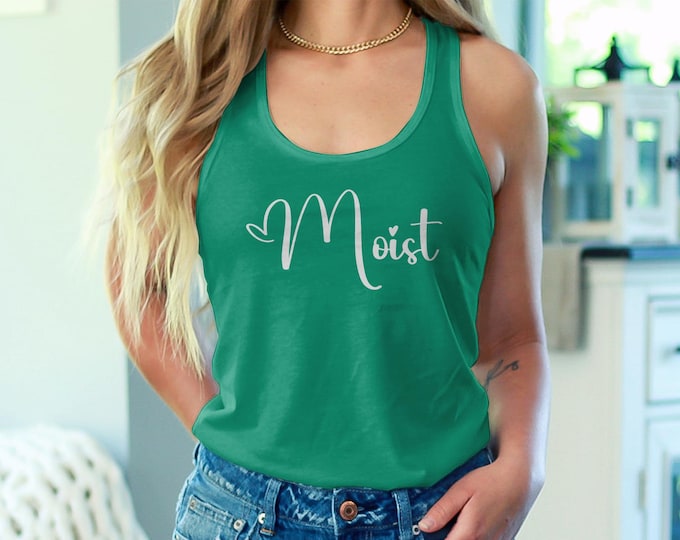 Moist, Swinger Lifestyle Tank Top, Funny Swinger Shirt, Swinger Lifestyle Clothing, Humorous Tank Top, Adult Humor Apparel, Party Wear