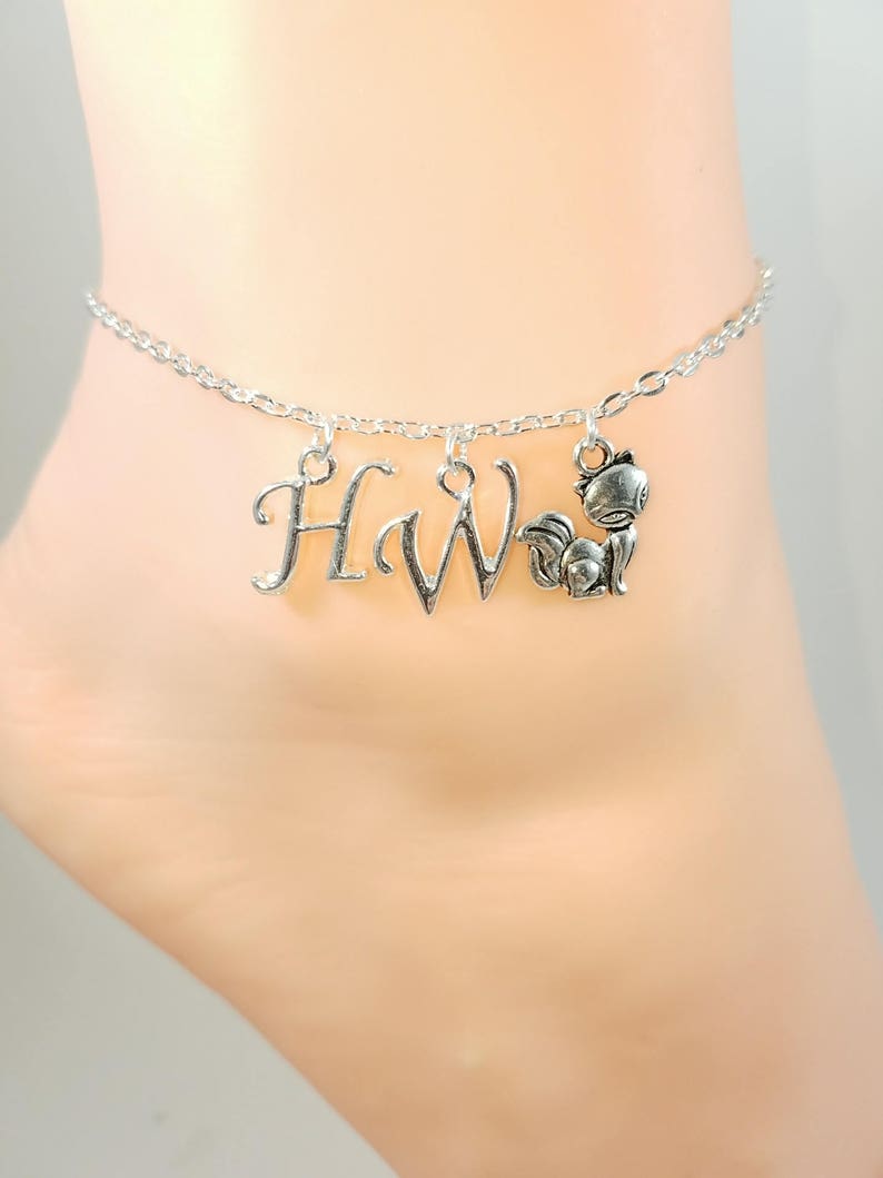 Vixen Hotwife Anklet, Sterling Silver Chain, Initial Jewelry, Personalized ...