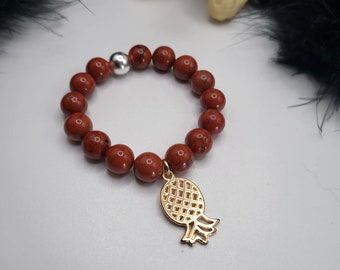 Genuine Gemstone Cock Ring, Upsidedown Pineapple, Swinger Jewelry, Rose Gold Plated Charm