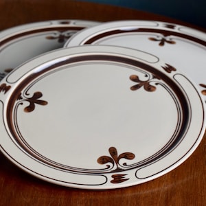 3 large Rosenthal Studio Line dinner plates, &quot;Siena Braun&quot; series, Björn Wiinblad, hand-painted, Made in Germany