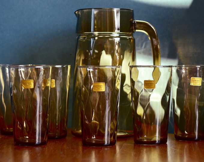 Vintage Carafe//old Carafe//golden Carafe/carafe/carafe Glass//bar//bar