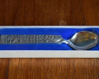 Konge Tinn serving spoon/spoon, tin spoon, Norwegian Pewter, Heilag Olav og hanns menn, 70s / 80s, Made in Norway