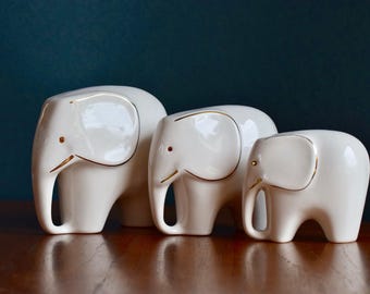 アンティーク　骨董　陶器の象 陶器の象、陶器の象、茶色、ヴィンテージの象 - Etsy 日本
