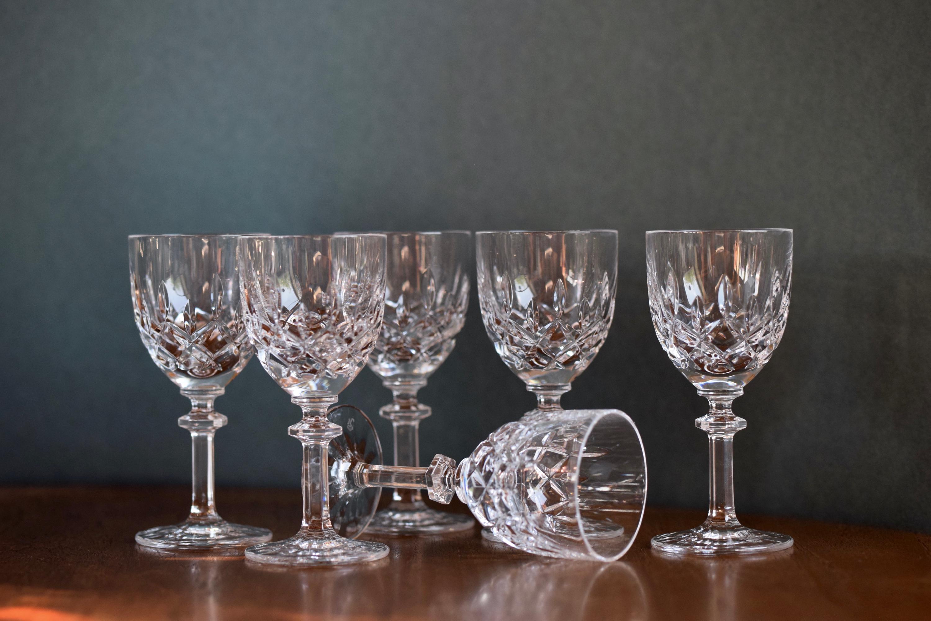 6 Vintage Kristall-Sherrygläser/ Süßweingläser, Nachtmann, 70er/80er Jahre, Made in Germany