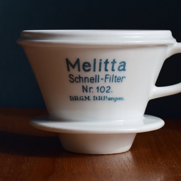 Melitta quick filter no. 102 D.R.G.M. / D.R.P. registered, rarity, collector's item, Art Deco