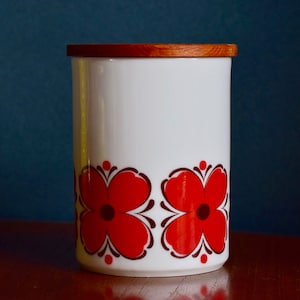Midcentury porcelain jar, bedtime jar, Schwarzenhammer porcelain, floral decor, Made in Germany