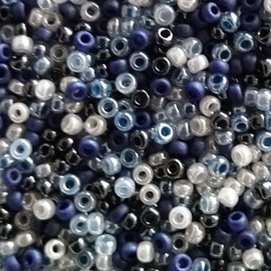 Miyuki Rocailles - Seedbeads - 11/0 2mm - Mixture of beads Blue