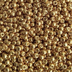 Miyuki Rocailles - Seedbeads - 11/0 2 mm - Duracoat galvanized yellow gold