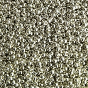 Miyuki Rocailles - Seed Beads - 11/0. 2mm - Galvanized Silver