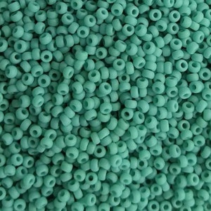 Miyuki Rocailles - Seedbeads - 11/0 2 mm - opaque matt turquoise