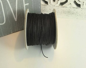 Makramee Band 0,5mm - Nylon Schnur - Schmuckband - Schwarz - 5m - 10m