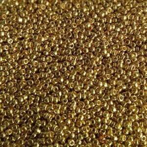 Rocailles - Seedbeads - Glass beads - 12/0 2 mm - gold plated