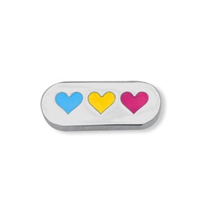 Pansexual Pride Enamel Pin: Heart Flag Lapel Accessory