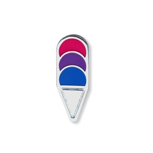 Bisexual pride pin ,Ice cream cone pin, Pride lapel pin, LGBTQIA flag pin, Bisexual bag accessory , LGBTQIA community, Bi pin, Bi accessory