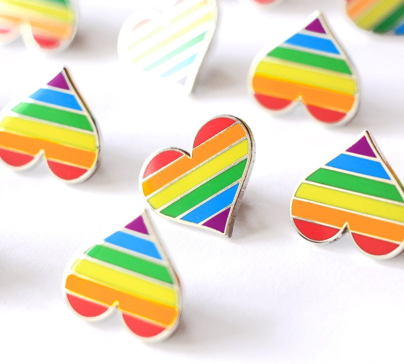 Pride pin Gay lapel pin Lgbt enamel pin Pride parade Etsy