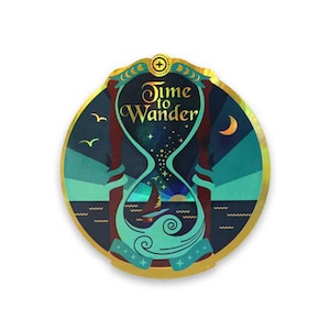 Holographic Sticker, Space Sticker, Hourglass sticker, Laptop Sticker,Inspirational Sticker, Holographic sationary, Ocean Lover