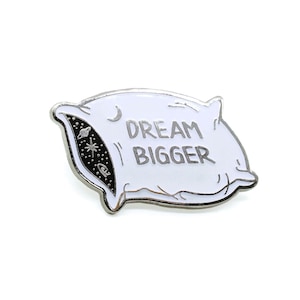 Space pin, Dream bigger, Inspirational quote, Inspirational pin, Enamel pin, Space enamel pin, Galaxy pin, Space lover, Space lapel pin
