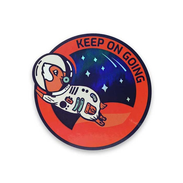 Hamster Sticker, Astro Hamster, Holographic Sticker, Astronaut Sticker, Laptop Sticker, Hamster Space Suit, Holographic Hamster