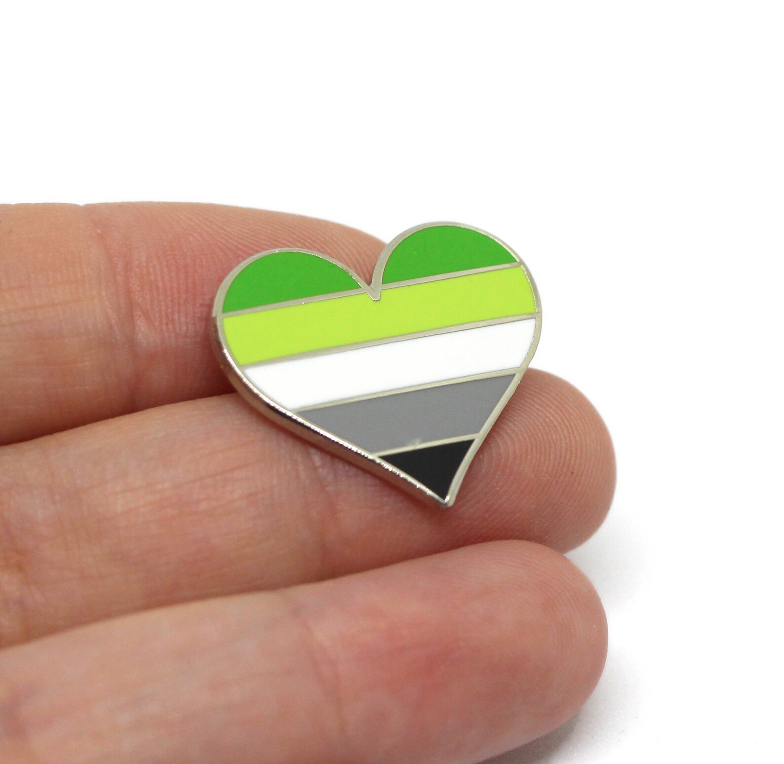 Aromantic Pride Pin Gay Lapel Pin Aromantic Flag Pin Heart Etsy