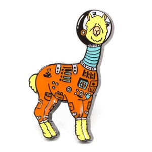 Llama enamel pin, Alpaca pin, Space lover, Space animal, Space helmet pin, Alpaca lapel pin, Space pin, Alpaca lover, Space suit