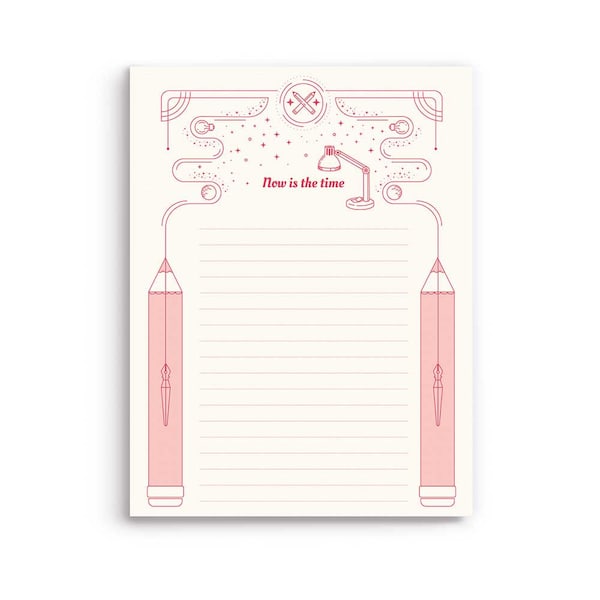 Inspirational notepad, Packing list, To do list, Stationery notepad, Travel stationery, Goal list, Writing pad, Desk notepad, Time to shine