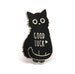 Cat enamel pin, Black cat pin, Good luck charm, Good luck cat, Lucky charm, Lucky charm pin, Good luck, Cat lady, Black cats 