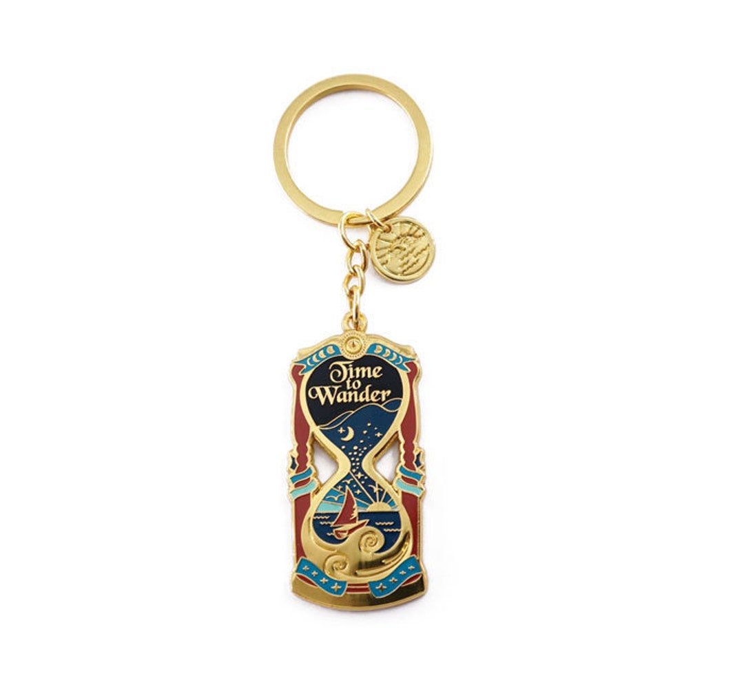 Inspirational Keychain, Gold Keychian, Vintage Keychain, Hourglass ...