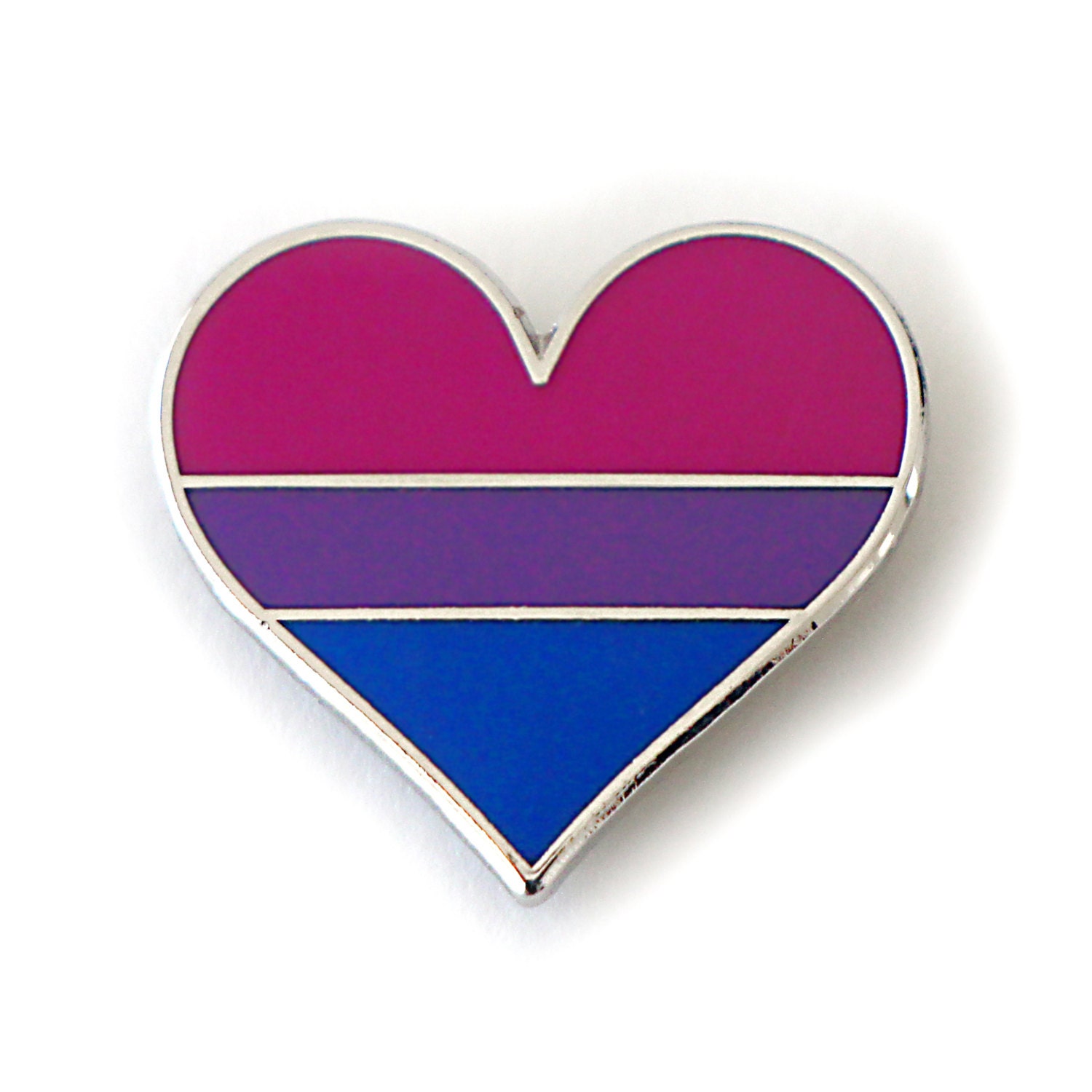 Bisexual Pride Pin Gay Lapel Pin Bisexual Flag Pin Heart Etsy