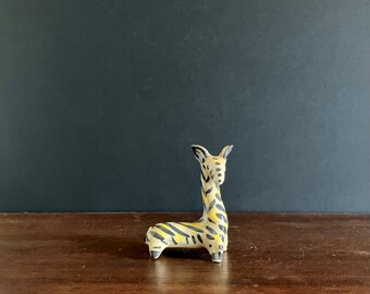 Vintage Art Deco Italian Vietri Pottery Style small Giraffe Figurine