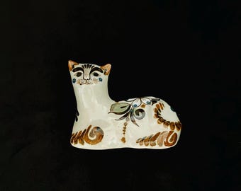 Vintage Mexican Pottery Cat Ken Edwards Tonala