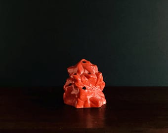 Art Deco Pottery Red Coral Flower Brick Wilkinson Ltd Clarice Cliff