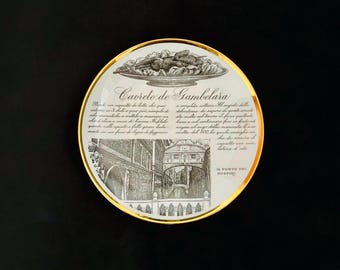 Mid Century Fornasetti Plate Cavreto de Gambelara