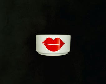 Vintage Pop Art Lips Ashtray Waechtersbach Made in Spain