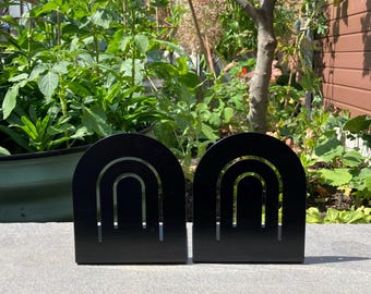 A Pair of Vintage 1980s Spectrum Steel Arch Bookends