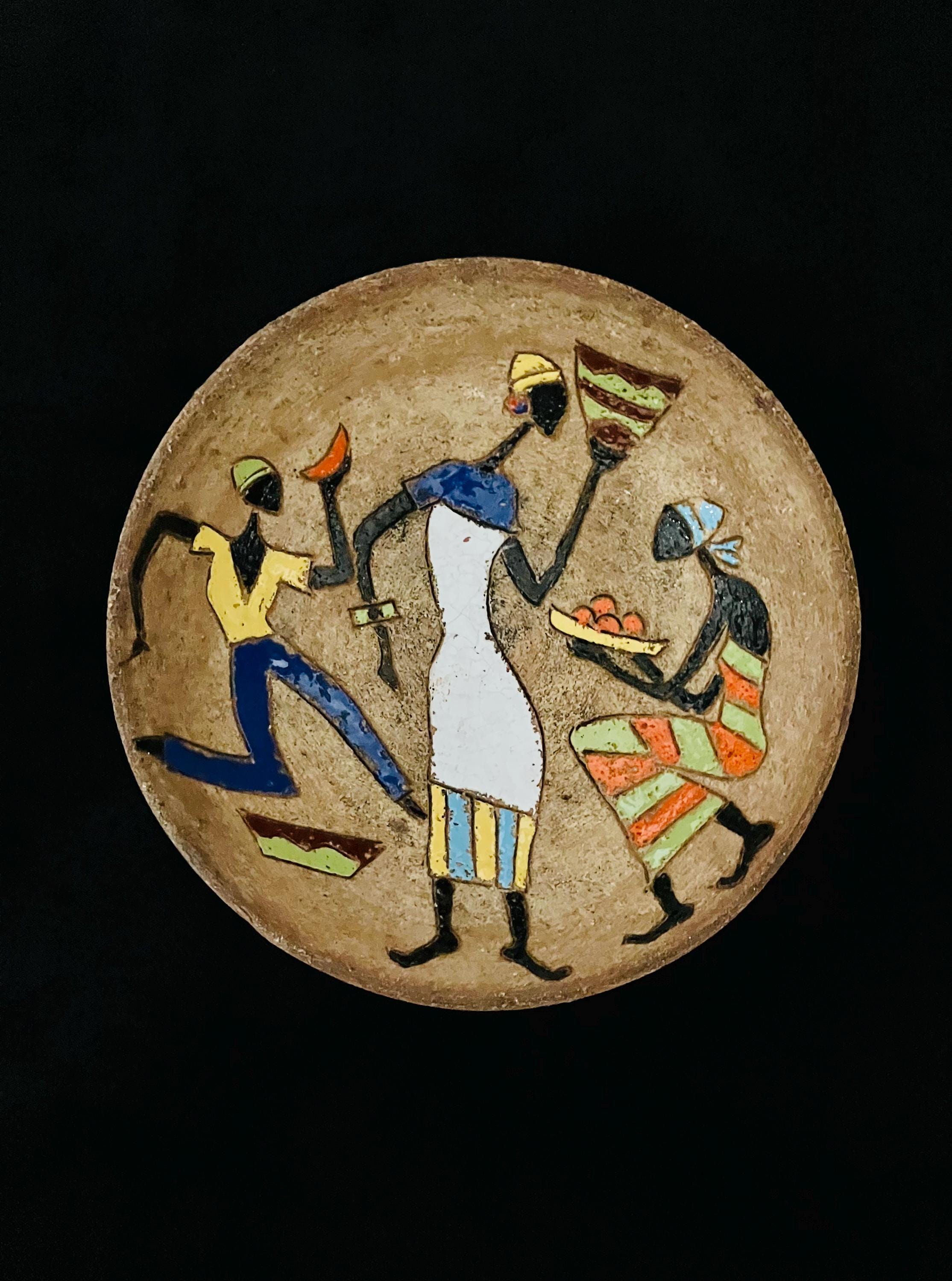 イタリア陶器　FRATELLI FANCIULLACCI　ミッドセンチュリー ミッドセンチュリー Fratelli Fanciullacci アフリカン デコレーション