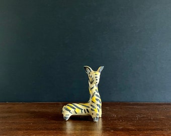 Vintage Art Deco Italian Vietri Pottery Style small Giraffe Figurine