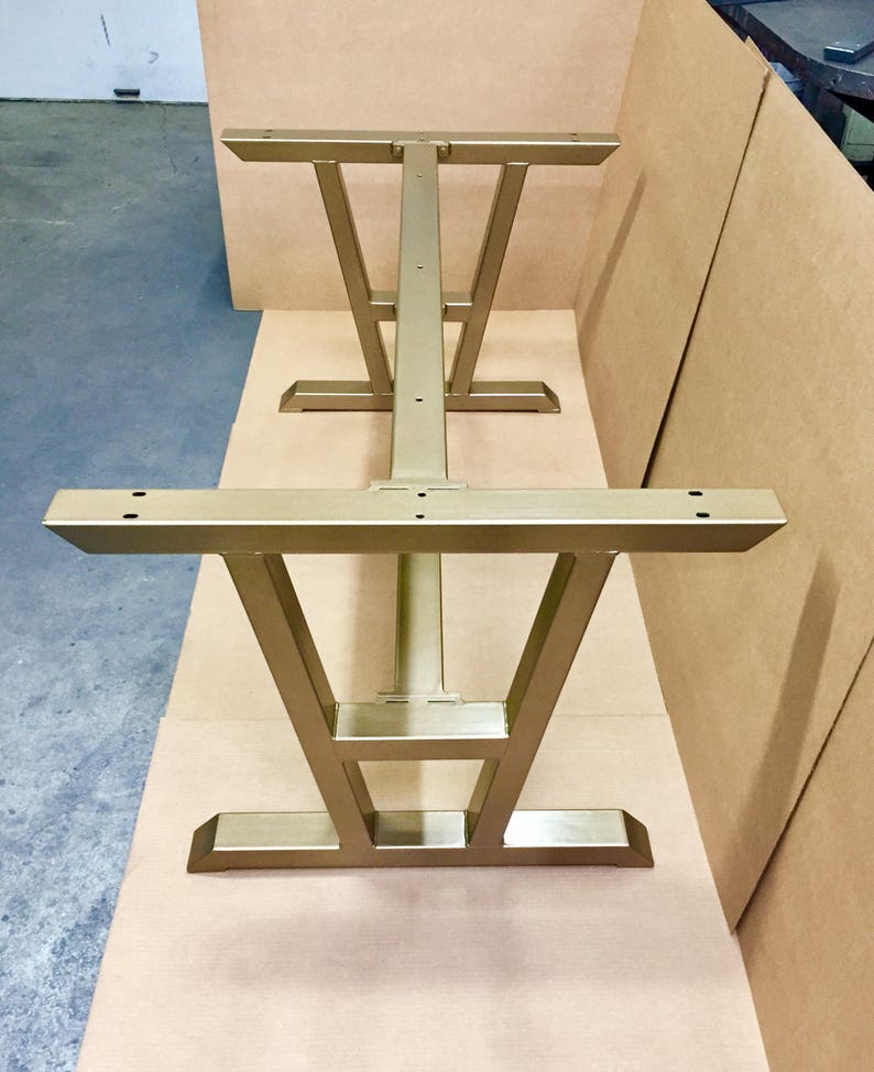 Turned AShaped Modern Steel Base Design Steel Table Legs 2 Etsy