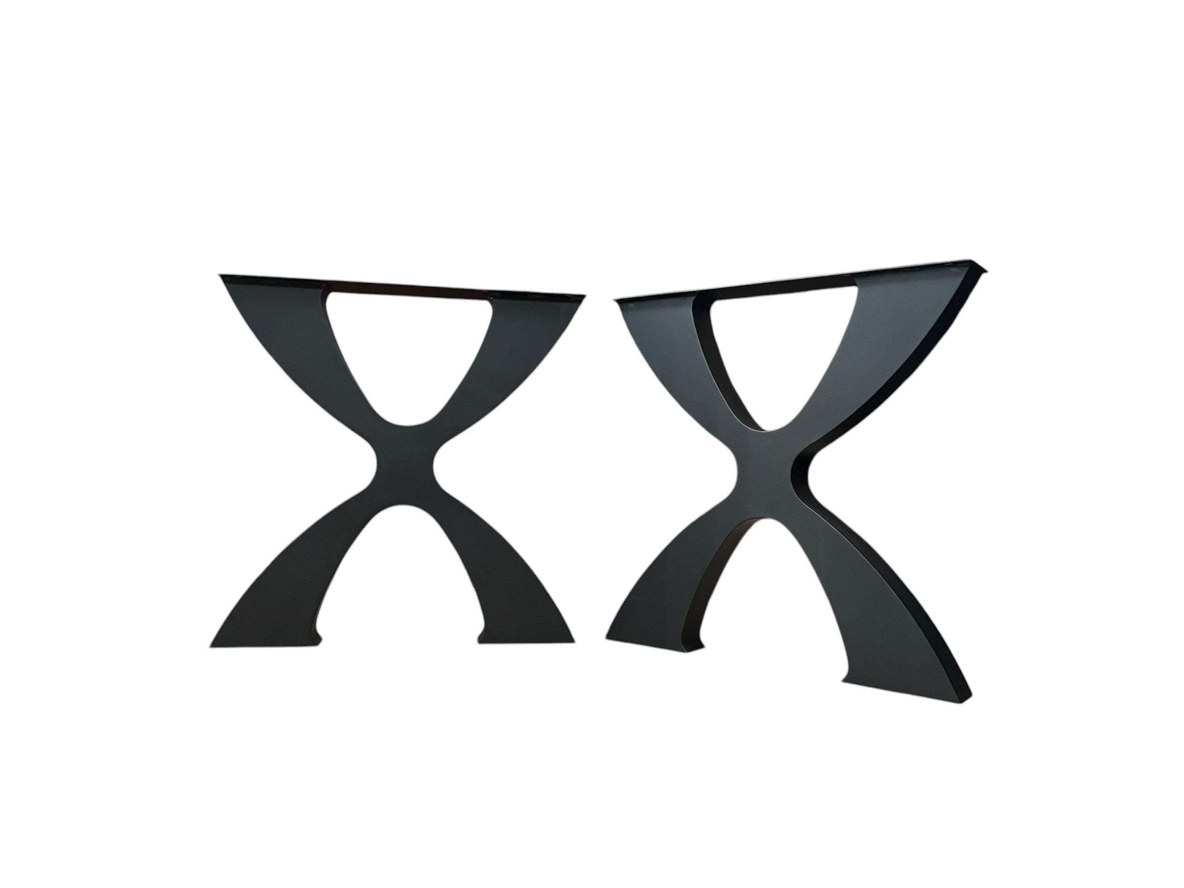 28H x 28W Steel Table Legs, Big X Design | Modern Industrial Furniture Accessories | Heavy Duty DIY Table Base For Dining Table Office Desk