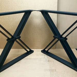 Diseño mesa de comedor "X" las piernas, las piernas robustas Industrial, conjunto de patas de acero 2