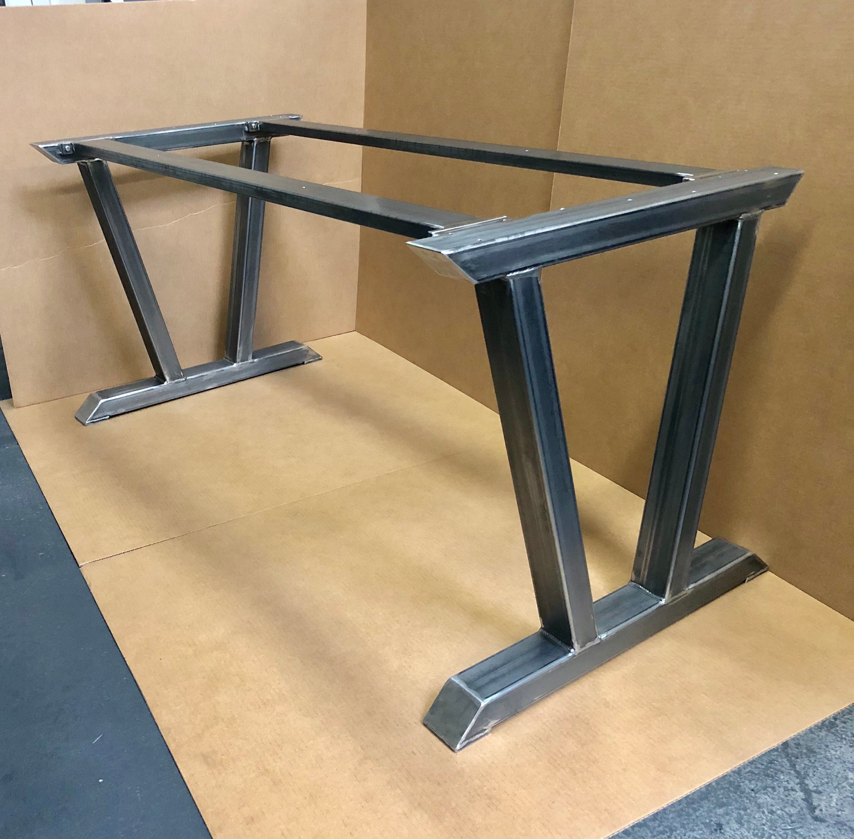 Modern Steel Base Design Steel Table Legs 2 Upper Cross Etsy