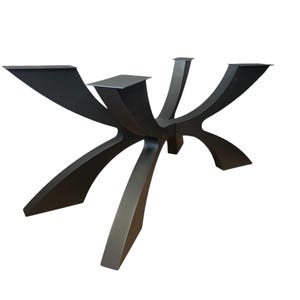 Modern Steel Table Base, Handmade Heavy Duty Metal Base For Dining Tables, Heavy Duty Legs For Granite, Quartz, Wood, Glass Tops, DIY Legs