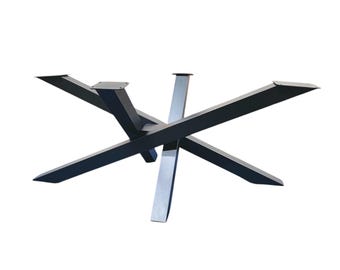 Dining Table Base, Steel Table Base, Heavy Duty Table Legs And Base, Base For Wood Table Top, Black Powder Coated Handmade Custom Made Legs