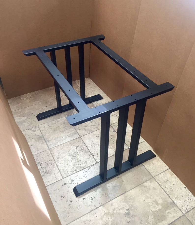Design Dining Table Base Heavy Duty Sturdy Steel Base 2 Legs Etsy