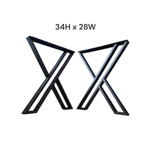 34”H Counter Height Steel Table Legs, Island Table Legs, Industrial Metal Legs, Bar Counter Island Table Legs, Modern Elegant Sturdy Base