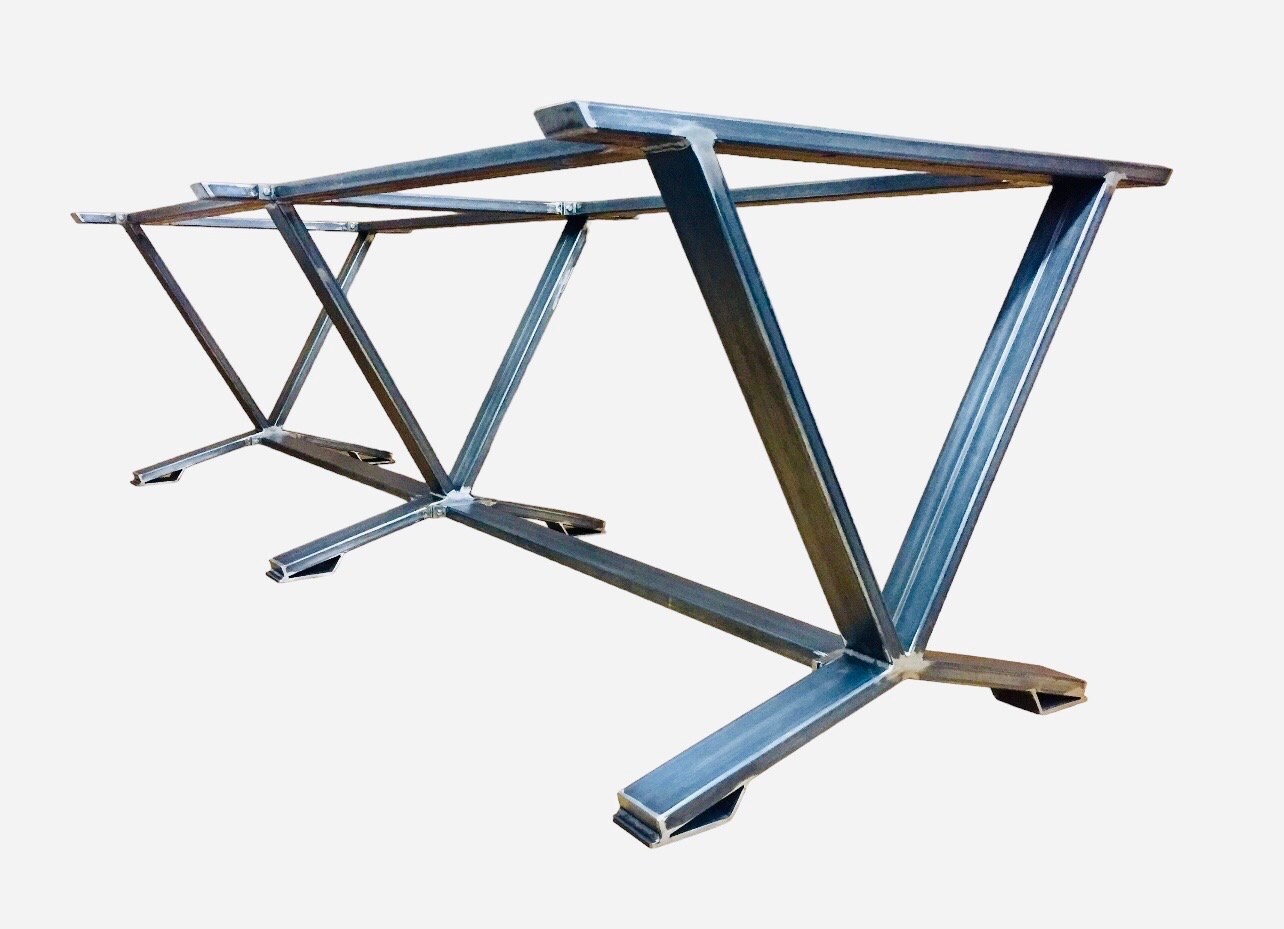 V shaped Conference Table Base Super Heavy Duty Table Base Set of 3 Legs With 6 Cross Braces 4 Upper and 2 Lower Etsy