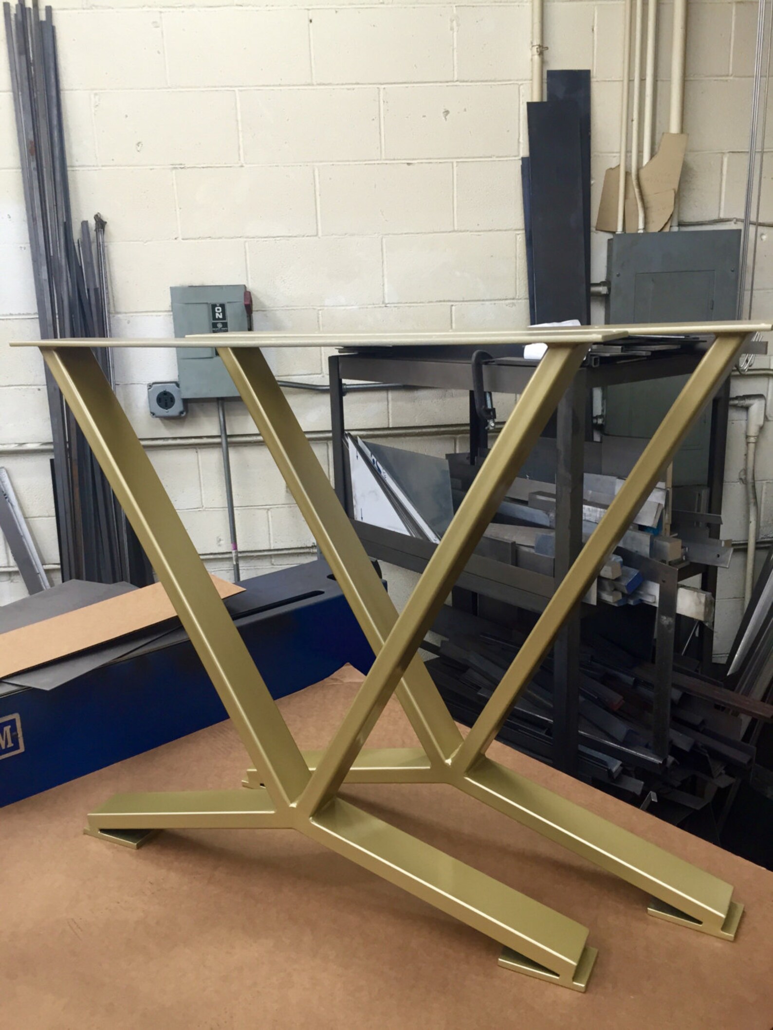 Vshaped Dining Table Legs Industrial Legs Set of 2 Steel Etsy Sweden