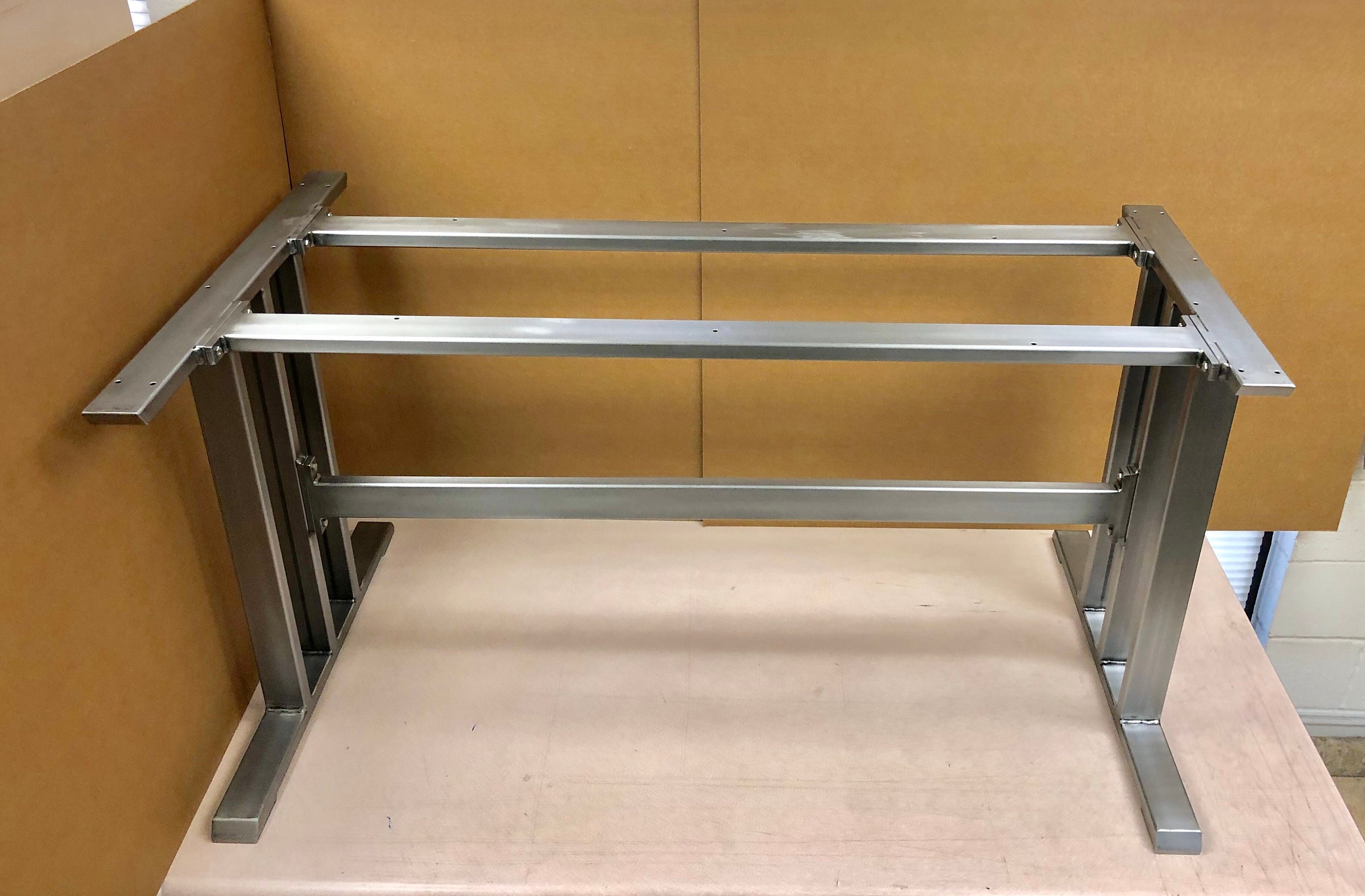 Design Dining Table Base Heavy Duty Sturdy Steel Base 2 Legs Etsy