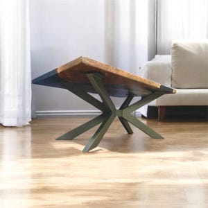 H16" Coffee Table Legs Model C11 | Modern Industrial Style Spider Steel Base